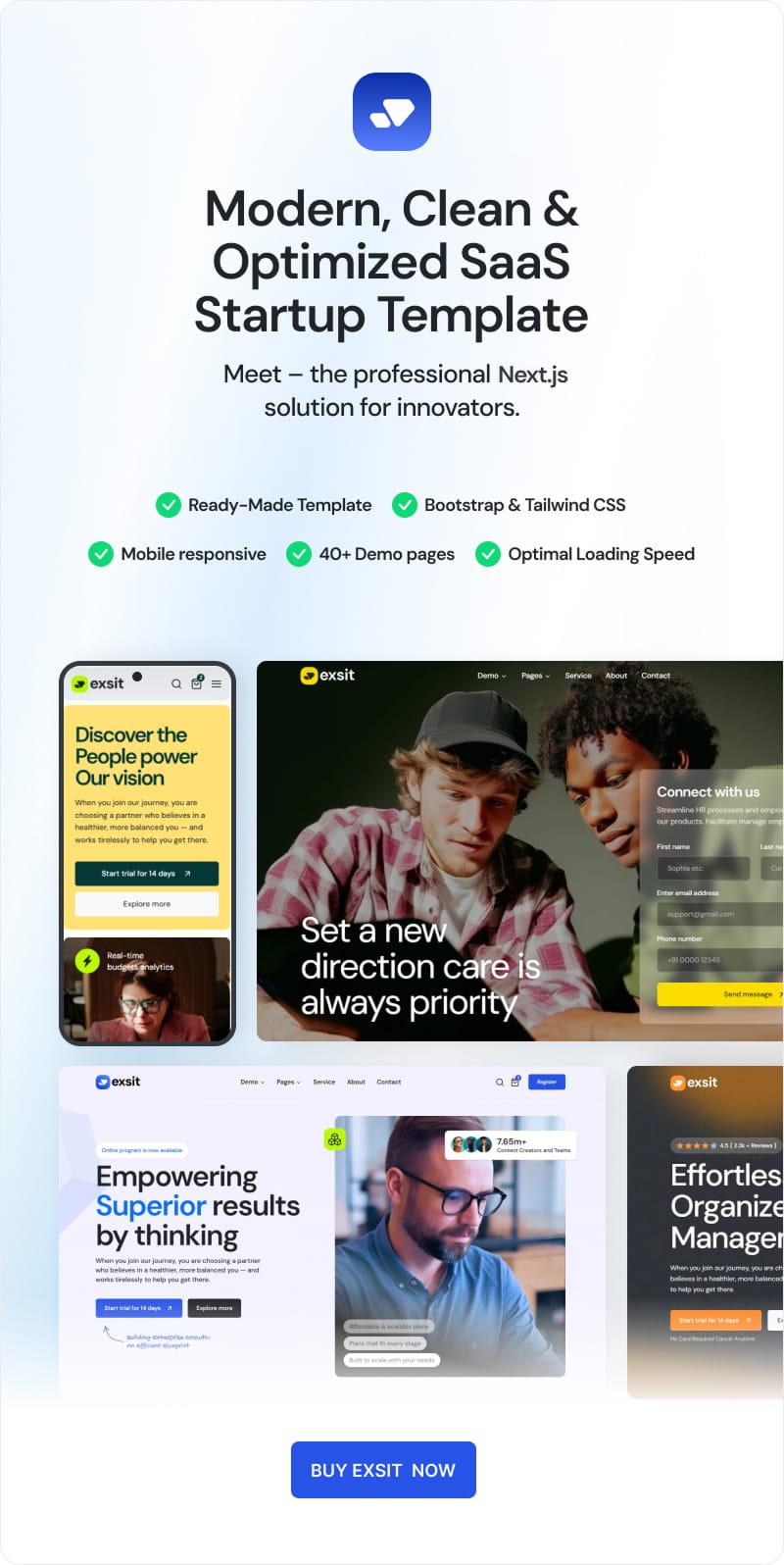 Exsit - Software, SaaS & Startup NextJs Template